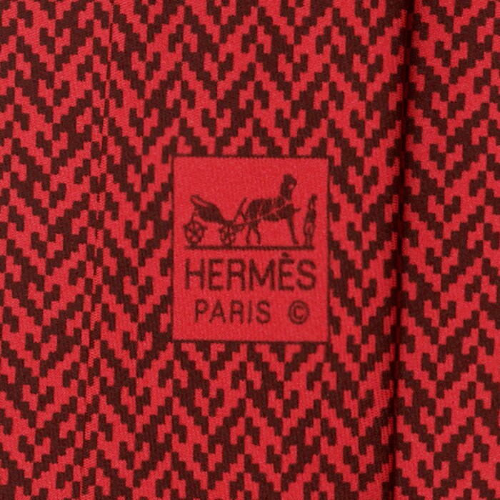 Hermes Men's Silk Tie Geometric H Pattern 5535 | Necktie Cravate