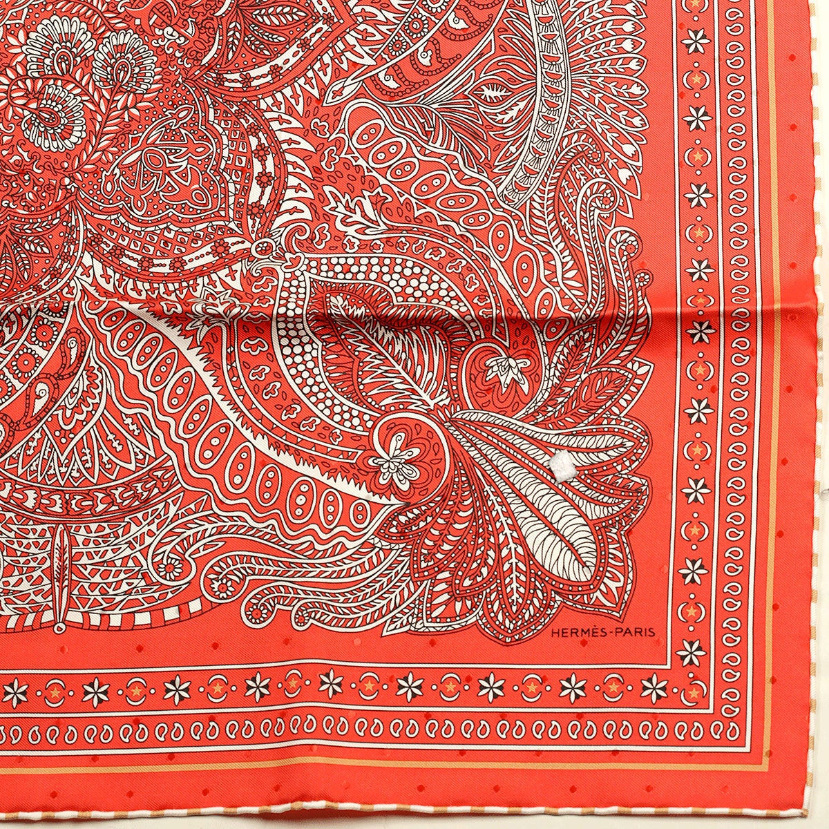 Hermes "Le Jardin de la Maharani" by Annie Faivre 55cm Silk Bandana | Carre Foulard Scarf