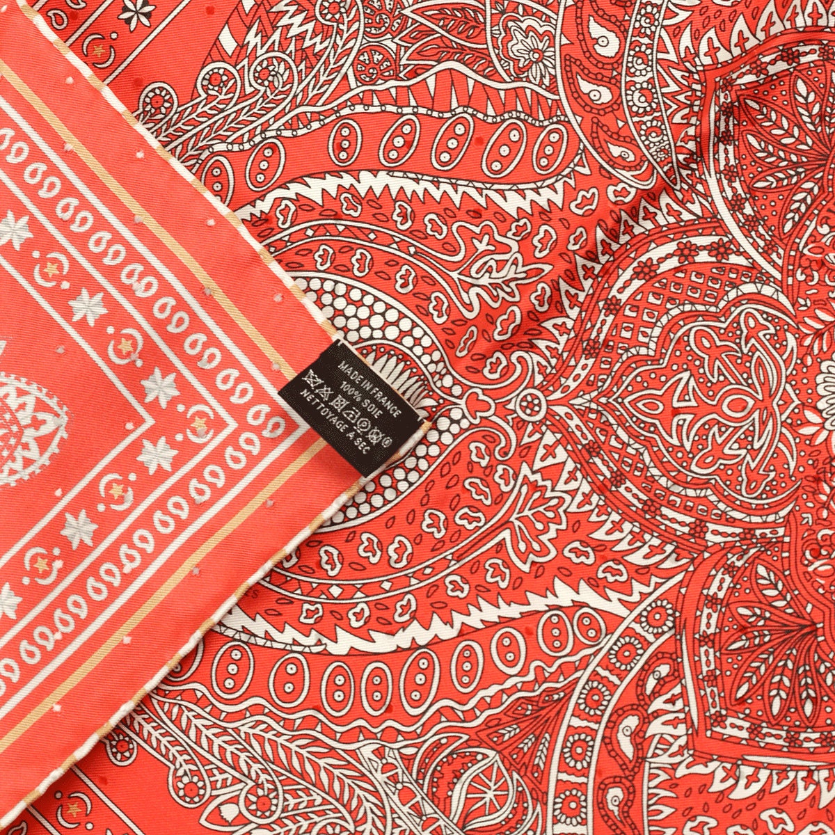 Hermes "Le Jardin de la Maharani" by Annie Faivre 55cm Silk Bandana | Carre Foulard Scarf