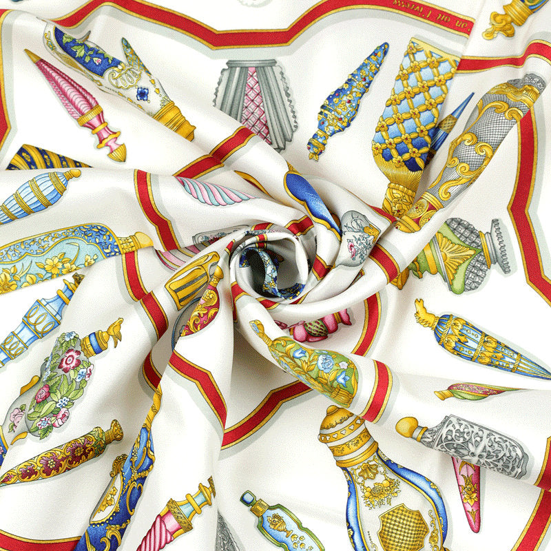 Hermes Scarf "Flacons" by Catherine Baschet 90cm Silk | Foulard Carre