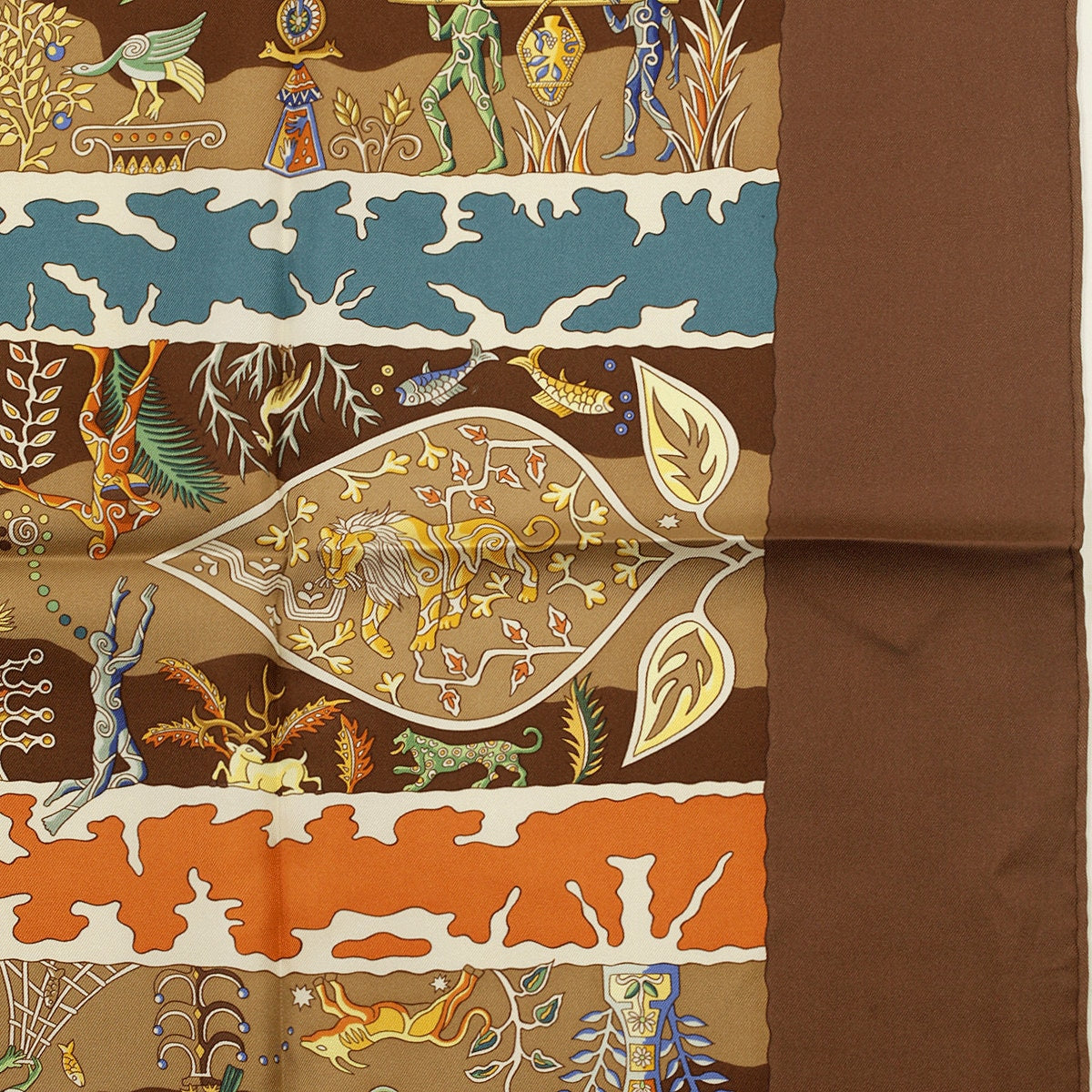 Hermes Scarf "Rives Fertiles" by Christine Henry 90cm Silk