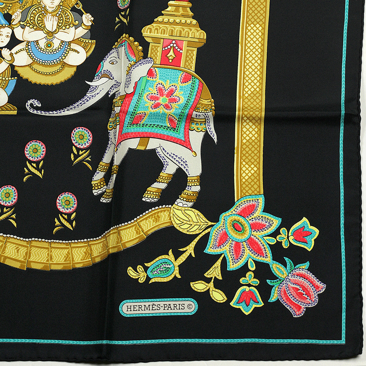 Hermes Scarf "India" by Caty Latham 90cm Silk