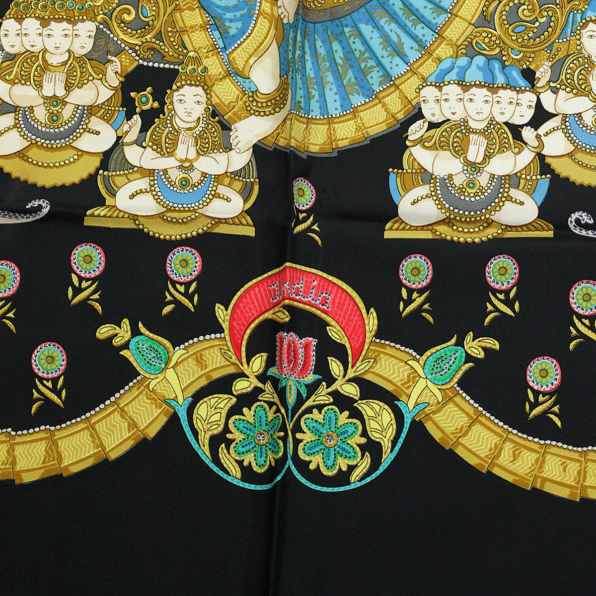 Hermes Scarf "India" by Caty Latham 90cm Silk