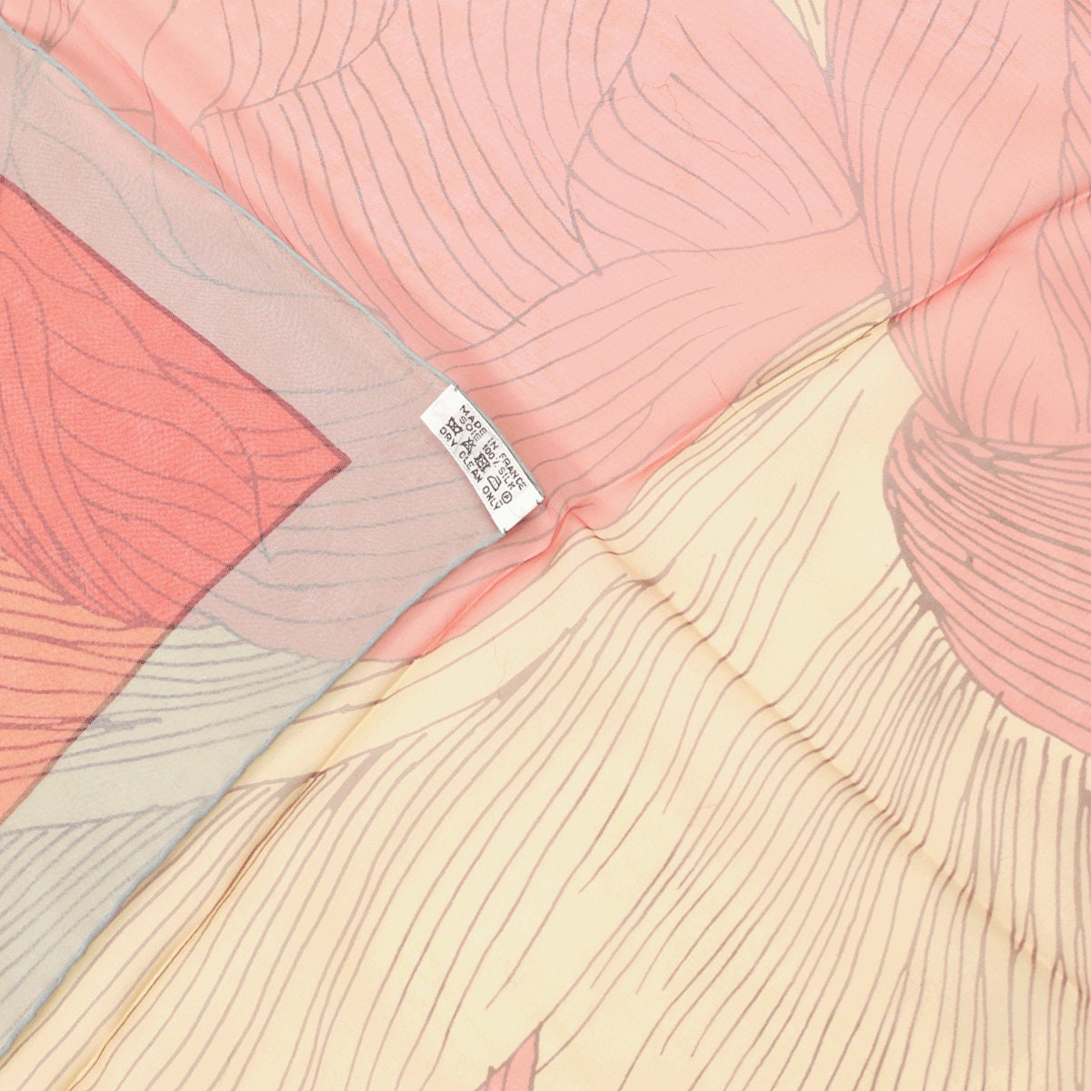 Hermes Scarf "Etude Pour Une Iris Arc-En-Ciel" by Benoit Pierre Emery 140cm Mousseline Chiffon Silk | Carre Foulard