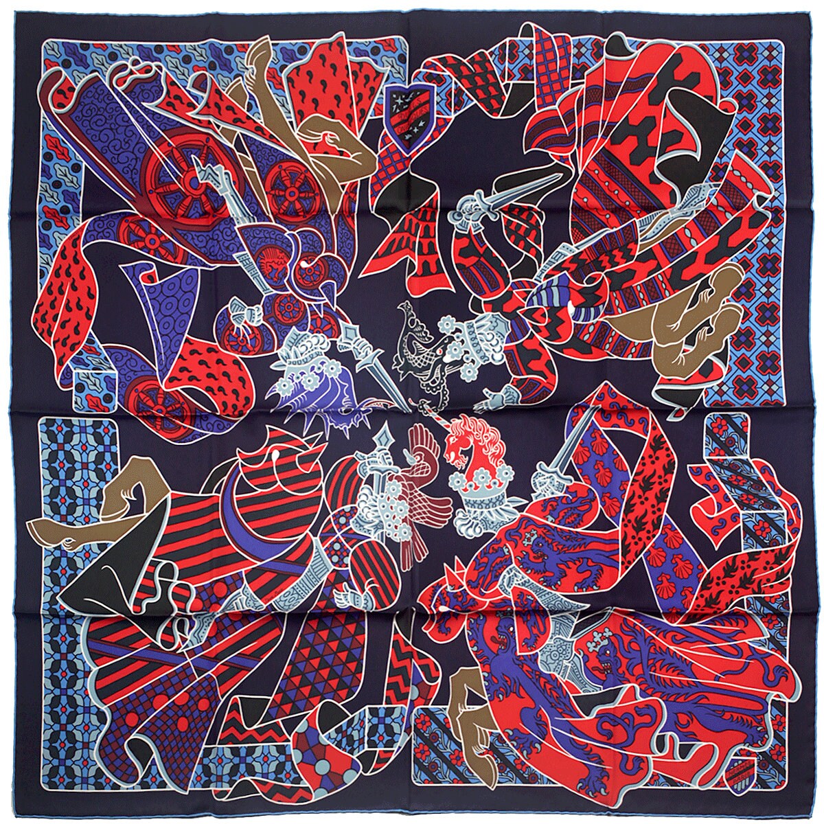 Hermes Scarf "Duels Oniriques" by Pierre Marie 90cm Silk | Carre Foulard