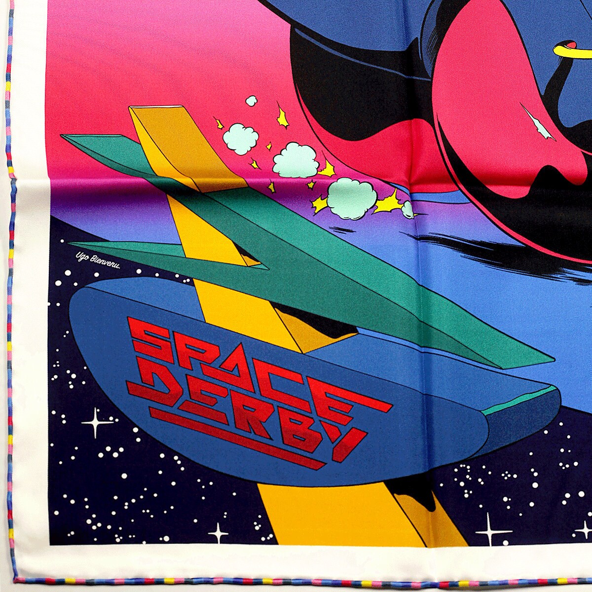 Hermes Scarf "Space Derby" by Ugo Bienvenu 90cm Silk | Carre Foulard