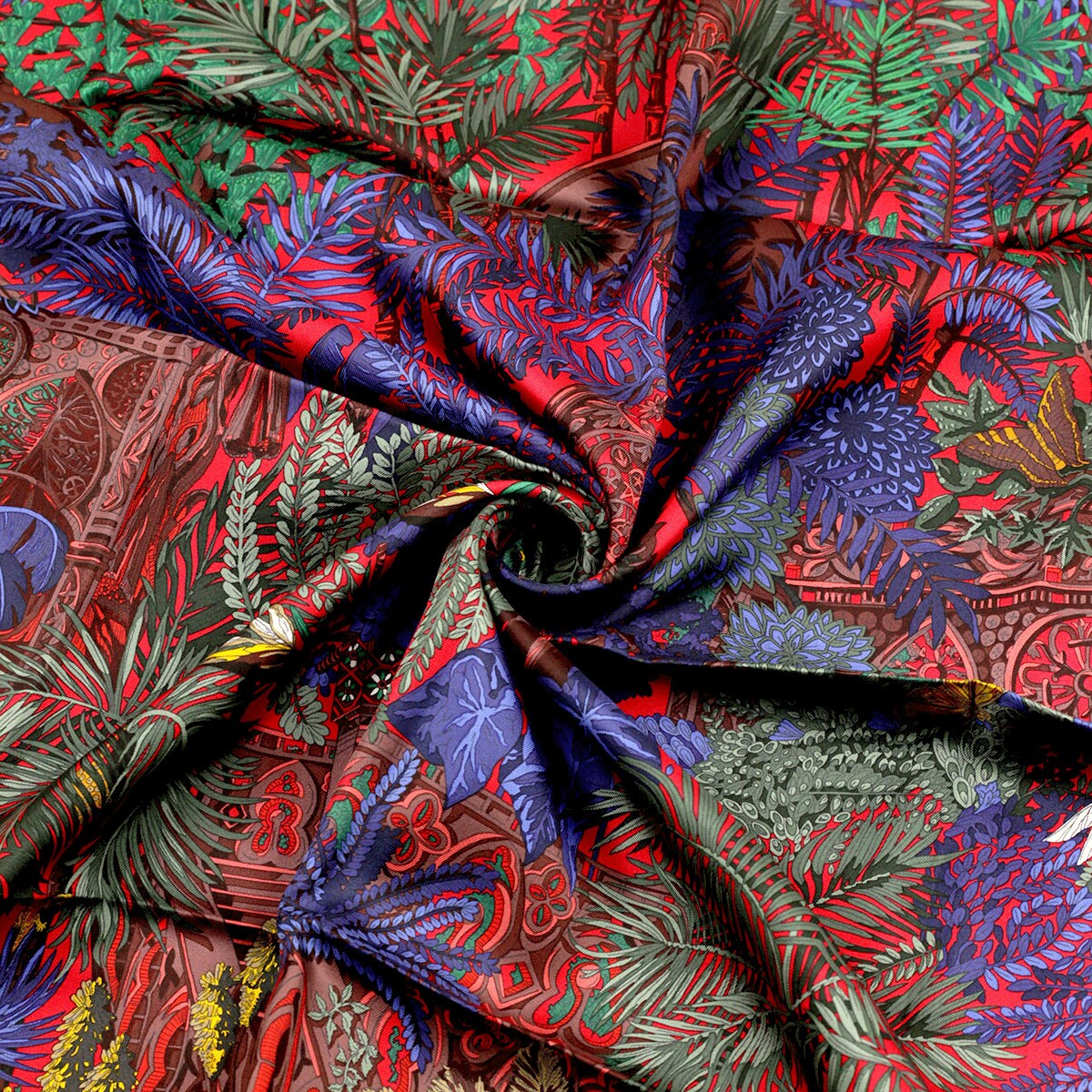 Hermes Scarf "Jardin a Sintra" by Annie Faivre 90cm Silk | Foulard Carre