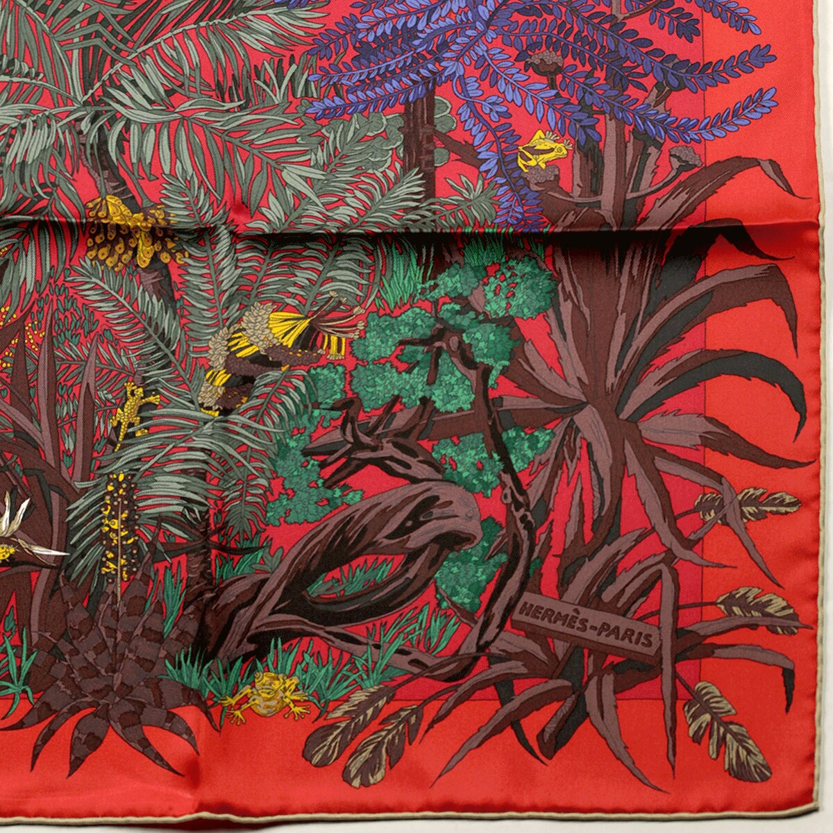 Hermes Scarf "Jardin a Sintra" by Annie Faivre 90cm Silk | Foulard Carre