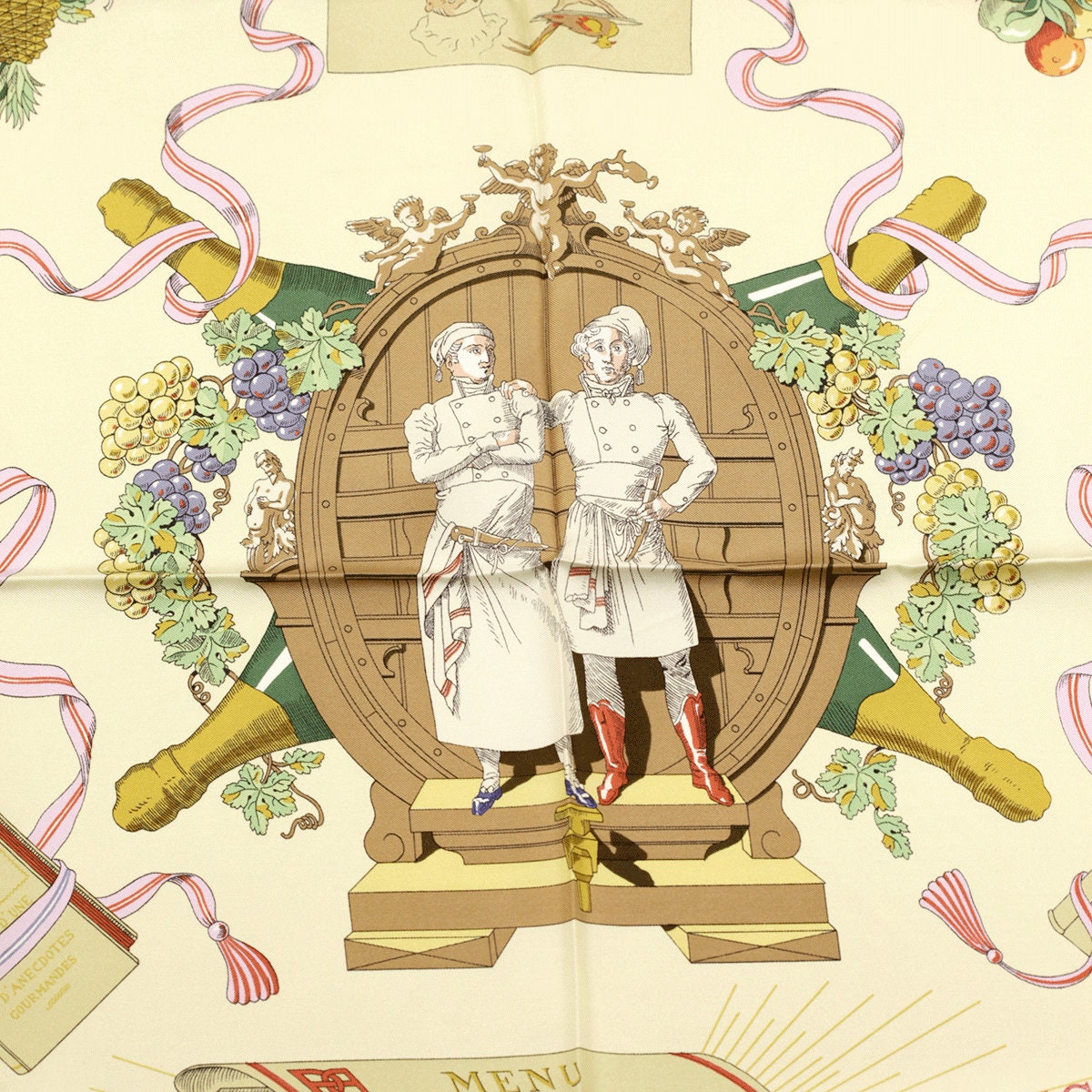 Hermes Scarf "A la Gloire de la Cuisine Francaise" by Philippe Dumas 90cm Silk | Carre Foulard
