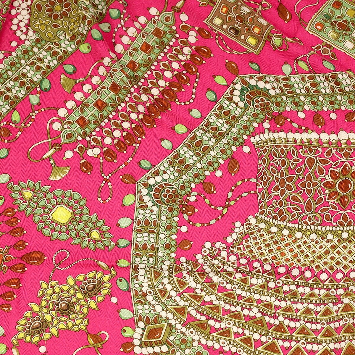 Hermes Cashmere Shawl 140cm GM "Parures des Majarajas" by Catherine Baschet | Scarf Carre