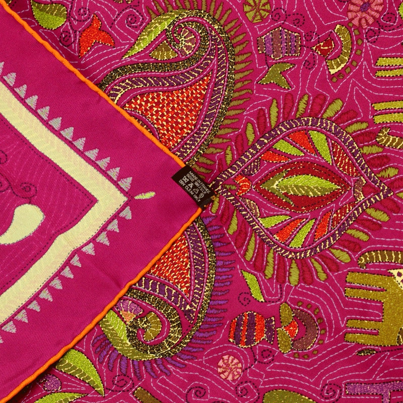 Hermes Scarf "Carre Kantha" 90cm Silk | Foulard Carre