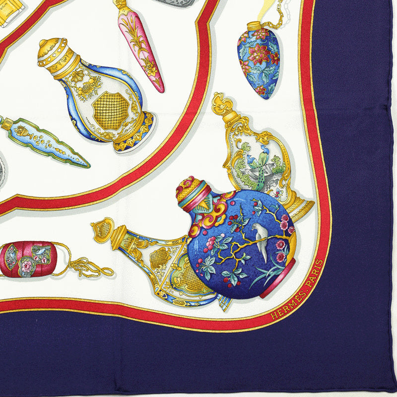 Hermes Scarf "Flacons" by Catherine Baschet 90cm Silk | Foulard Carre