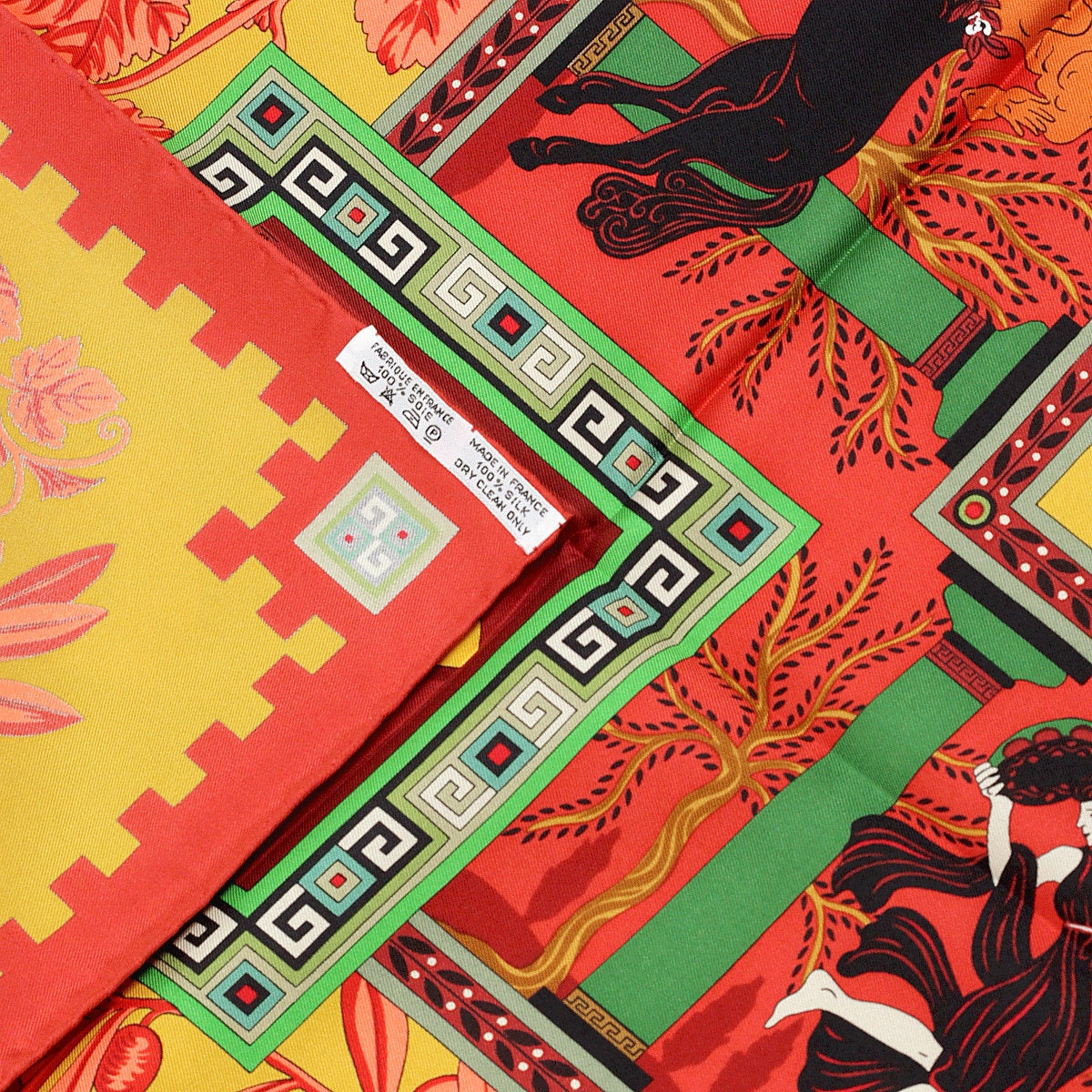 Hermes Scarf "Musique des Dieux" by Claudia Stuhlhofer Mayr Vintage 90cm Silk