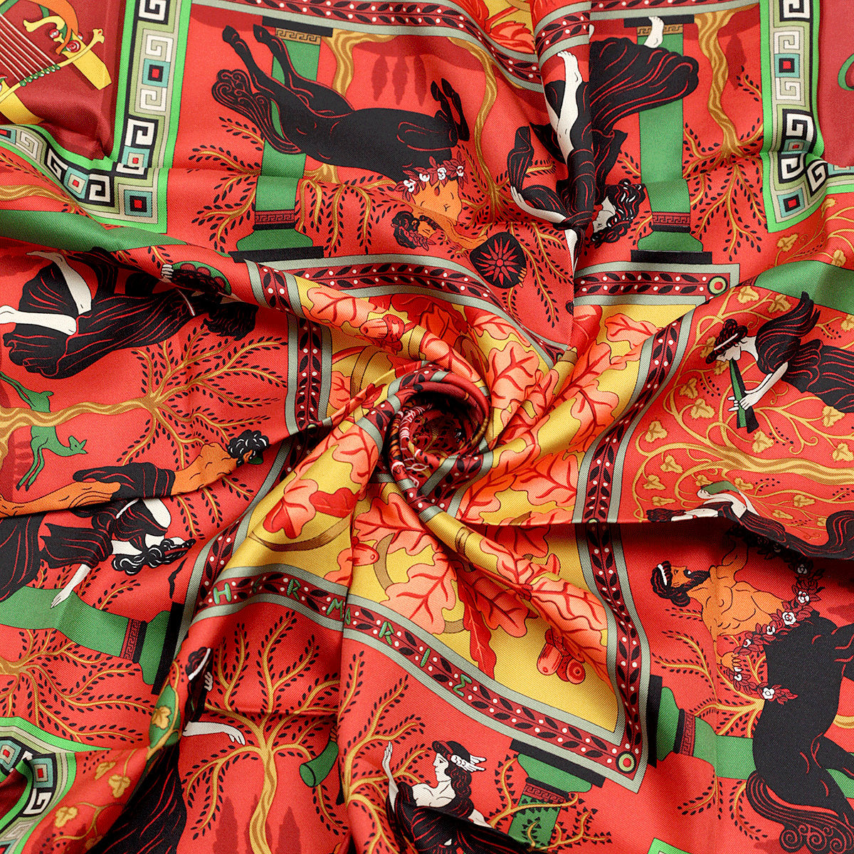 Hermes Scarf "Musique des Dieux" by Claudia Stuhlhofer Mayr Vintage 90cm Silk