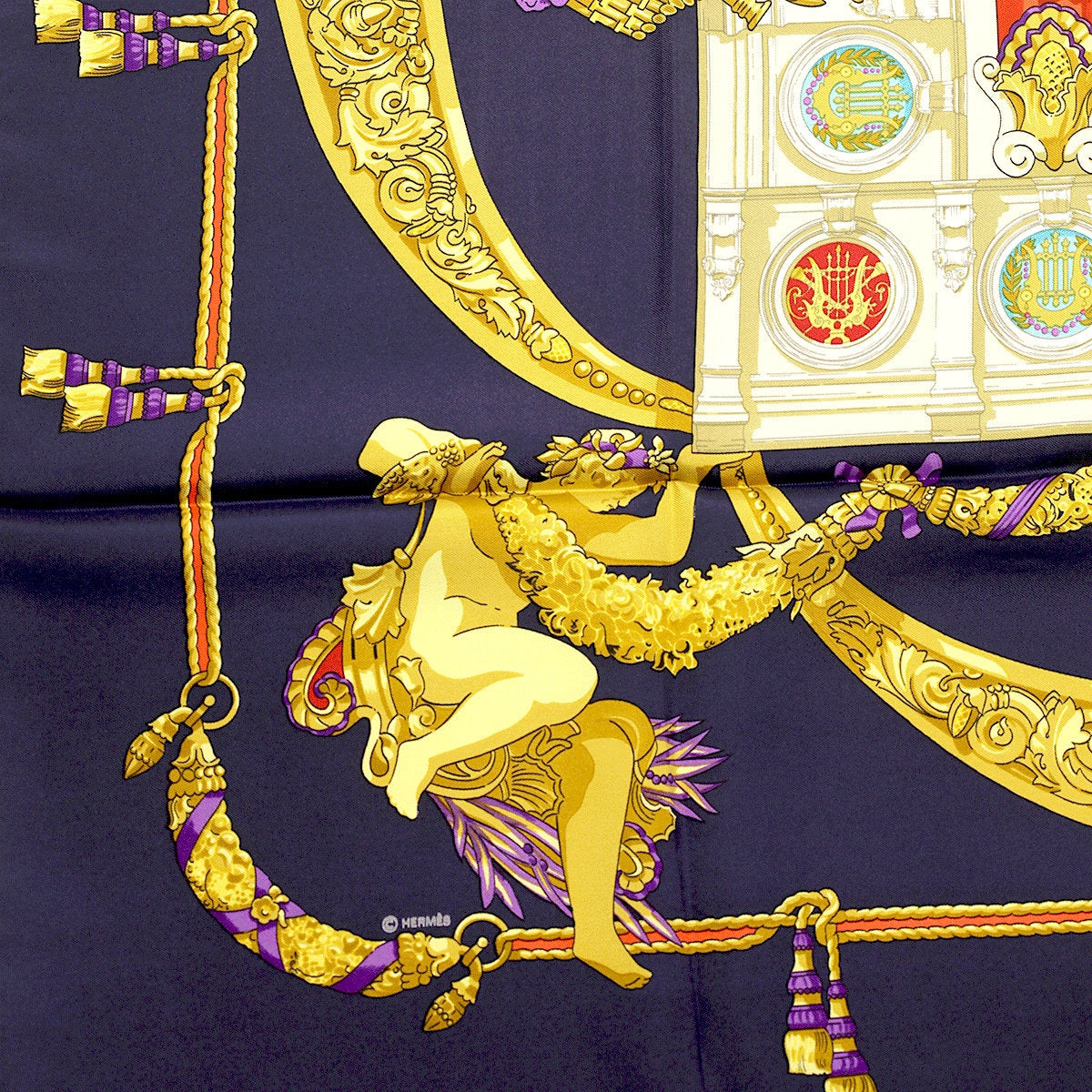 Hermes Scarf "Opera Palais Garnier" by Caty Latham Vintage 90cm Silk | Foulard Carre