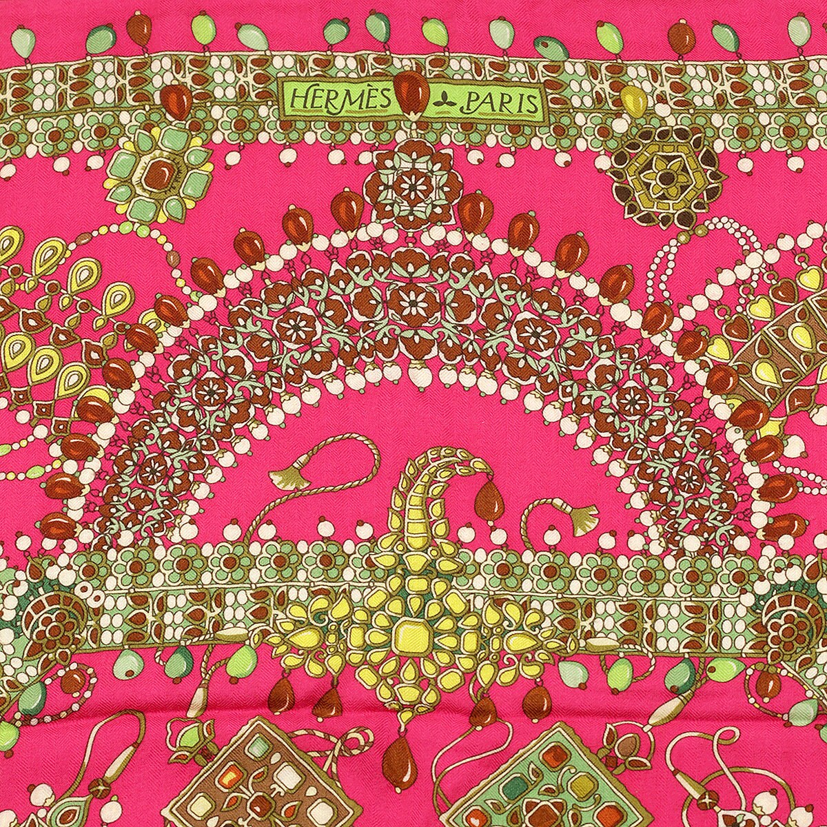 Hermes Cashmere Shawl 140cm GM "Parures des Majarajas" by Catherine Baschet | Scarf Carre