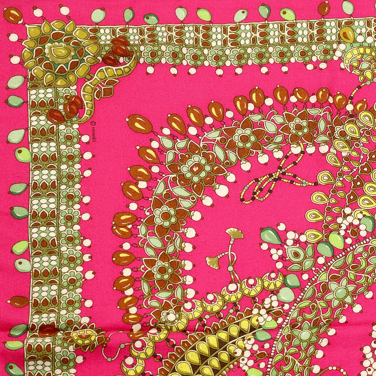 Hermes Cashmere Shawl 140cm GM "Parures des Majarajas" by Catherine Baschet | Scarf Carre