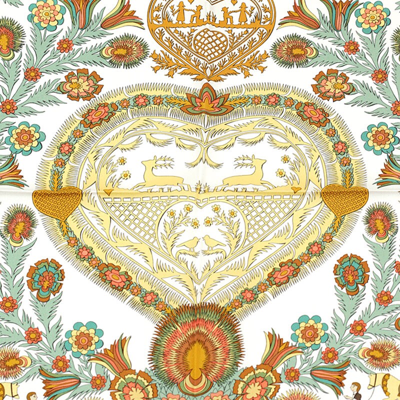 Hermes Scarf "Decoupages" by Anne Rosat 90cm Silk | Carre Foulard