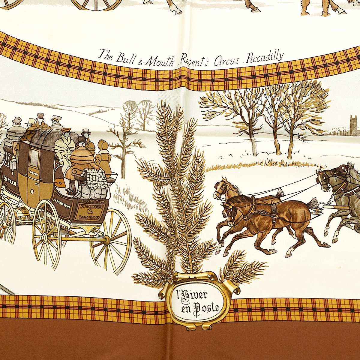 エルメス シルク L’Hiver en Poste スカーフ Hermes Scarf