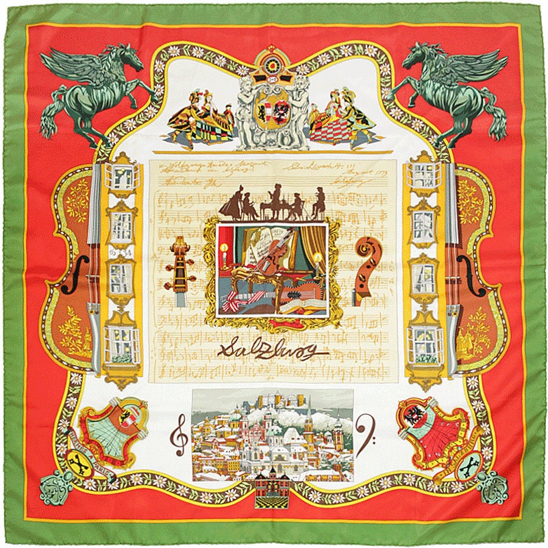 Hermes Scarf "Salzburg" by Loic Dubigeon 90cm Silk | Carre Foulard