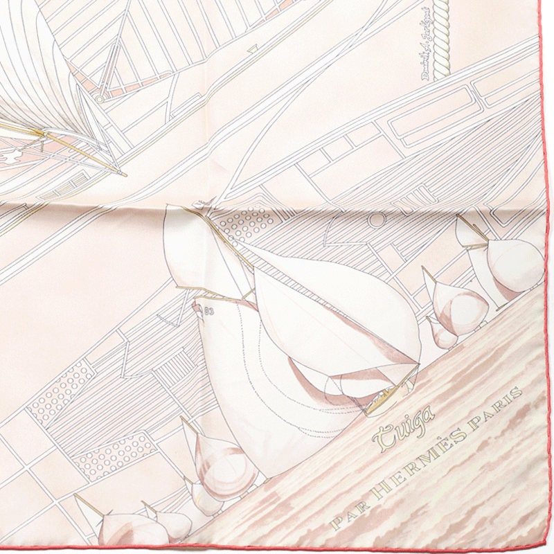 HERMES SCARF Silk "Tuiga" by Dominik Jarlegant 90cm Carre 100% Auth