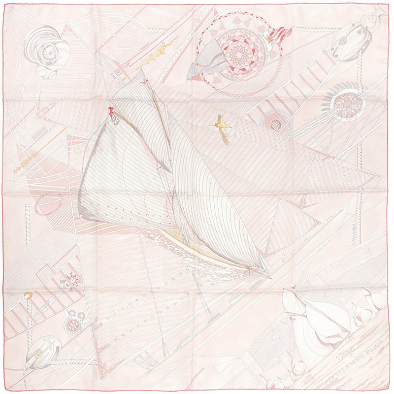 HERMES SCARF Silk "Tuiga" by Dominik Jarlegant 90cm Carre 100% Auth