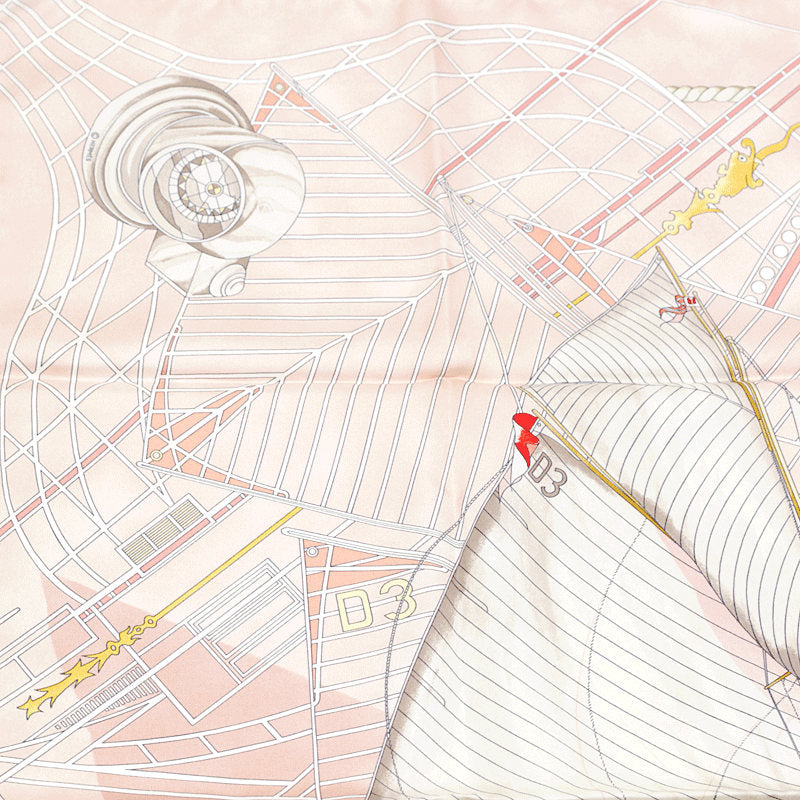 HERMES SCARF Silk "Tuiga" by Dominik Jarlegant 90cm Carre 100% Auth