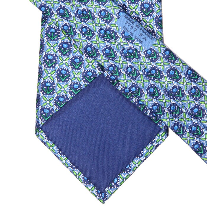 Hermes Men's Silk Tie Tulips Pattern 7757 | Necktie Cravate