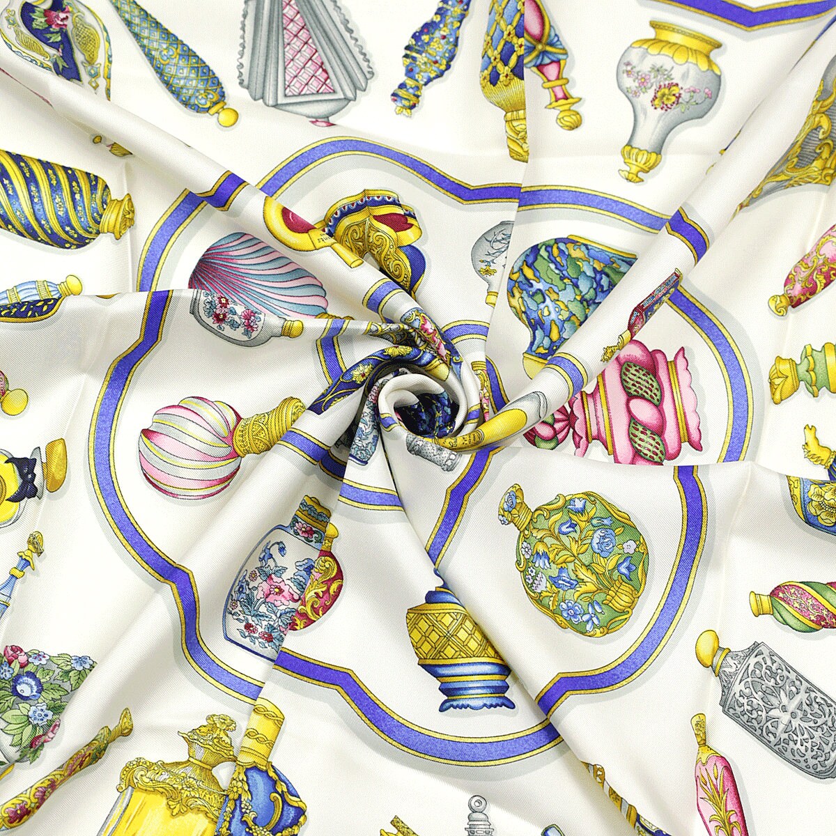 Hermes Scarf "Flacons" by Catherine Baschet 90cm Silk