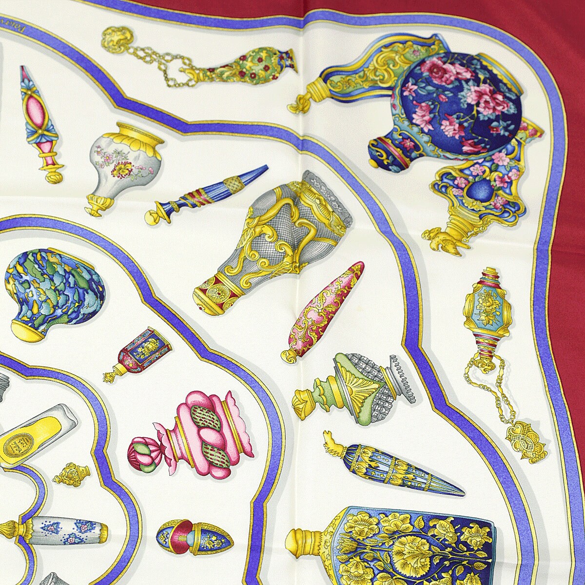Hermes Scarf "Flacons" by Catherine Baschet 90cm Silk | Foulard Carre