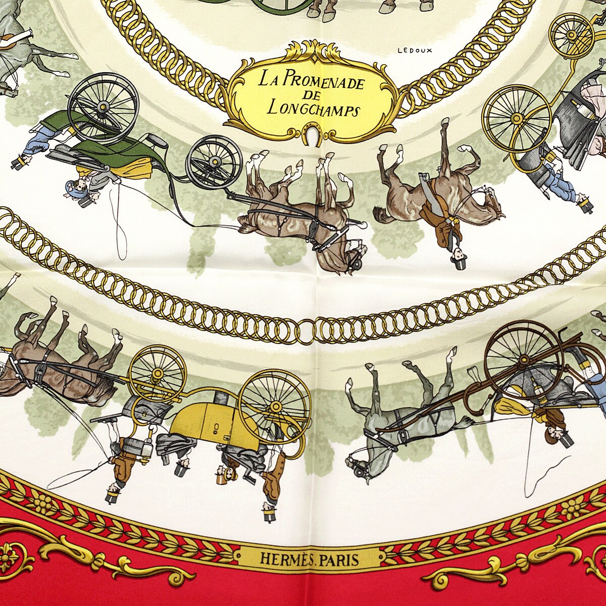 Hermes Scarf "Promenade de Longchamps" by Philippe Ledoux 90cm Silk | Carre Foulard