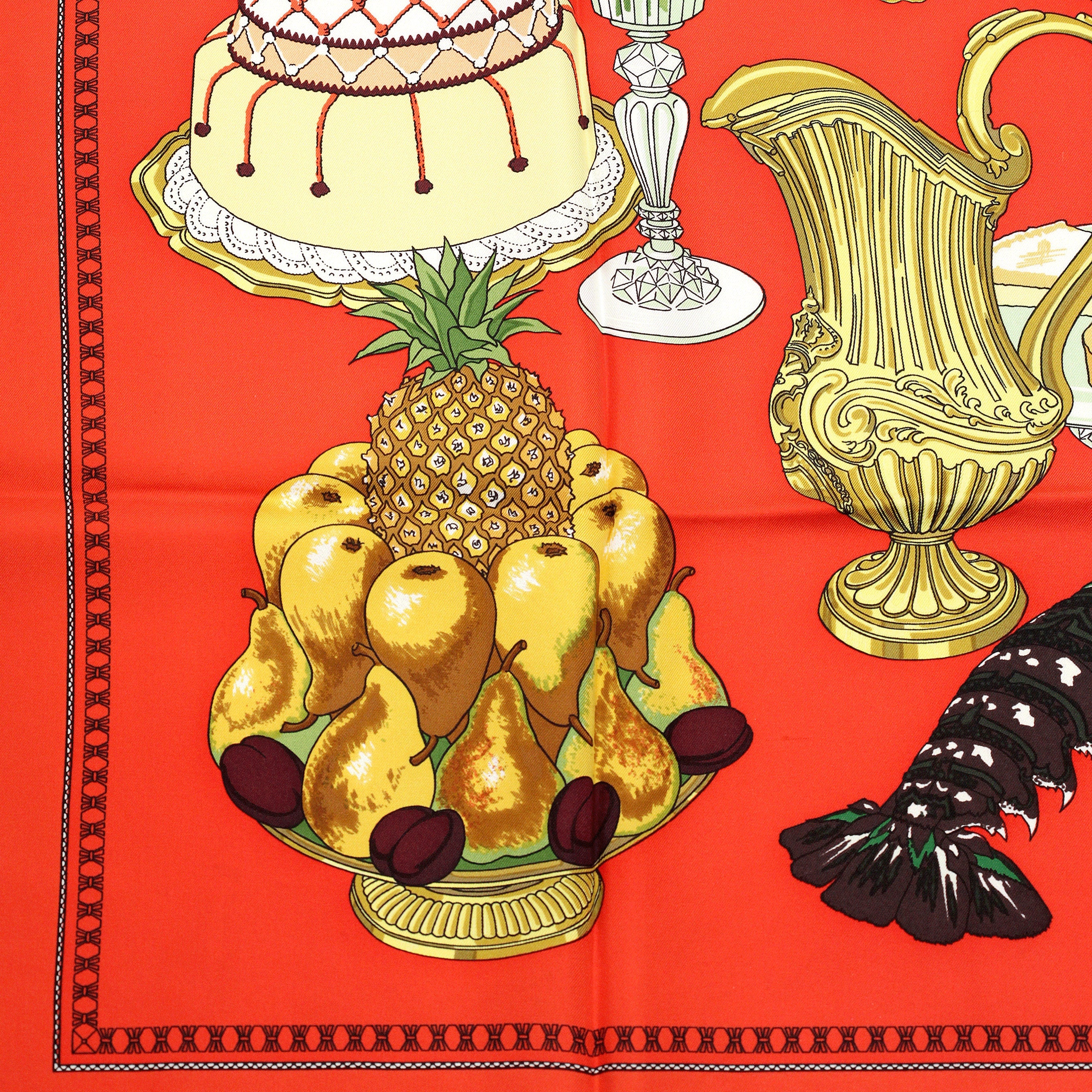 Hermes Scarf "Gastronomie" by Christiane Vauzelles 90cm Silk | Carre Foulard
