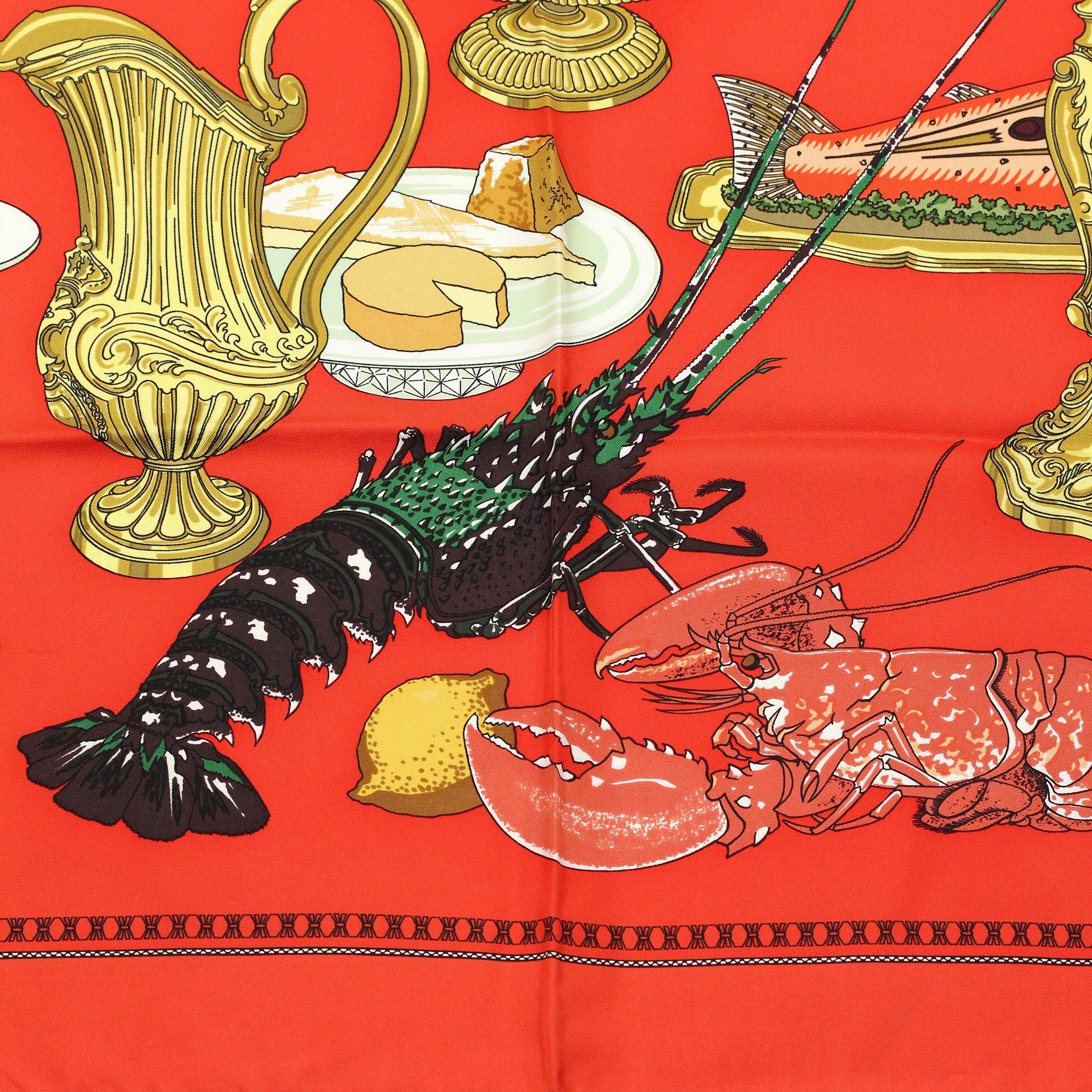 Hermes Scarf "Gastronomie" by Christiane Vauzelles 90cm Silk | Carre Foulard