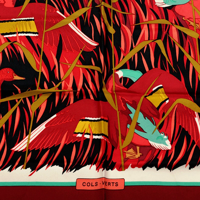 Hermes Scarf "Cols Verts" by Christiane Vauzelles 90cm Silk | Foulard Carre