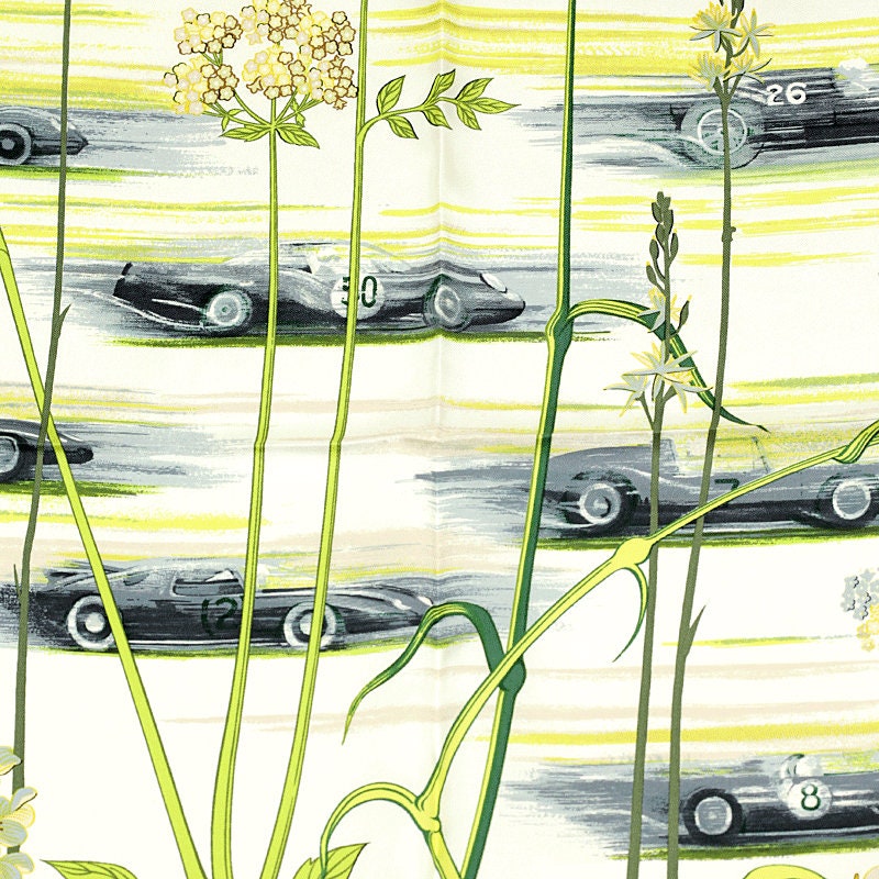 Hermes Scarf "Les Bolides" by Rena Dumas 90cm Silk | Carre Foulard