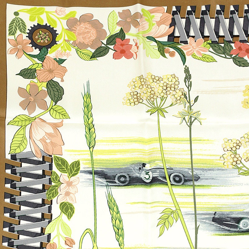 Hermes Scarf "Les Bolides" by Rena Dumas 90cm Silk | Carre Foulard