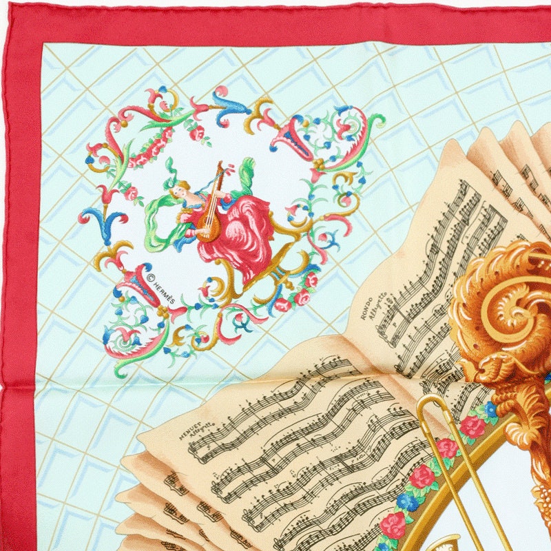 Hermes Scarf "Mozart" by Julia Abadie 90cm Silk | Carre Foulard