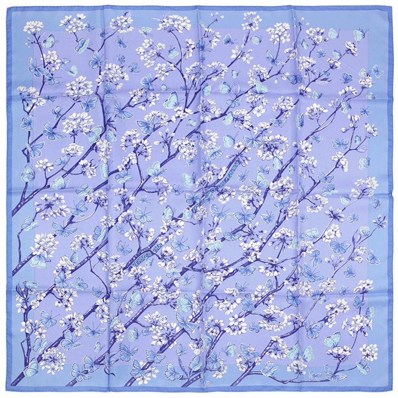 Hermes Scarf "Vol Amoureux des Azures" by Laurence Bourthoumieux 90cm Silk | Carre Foulard