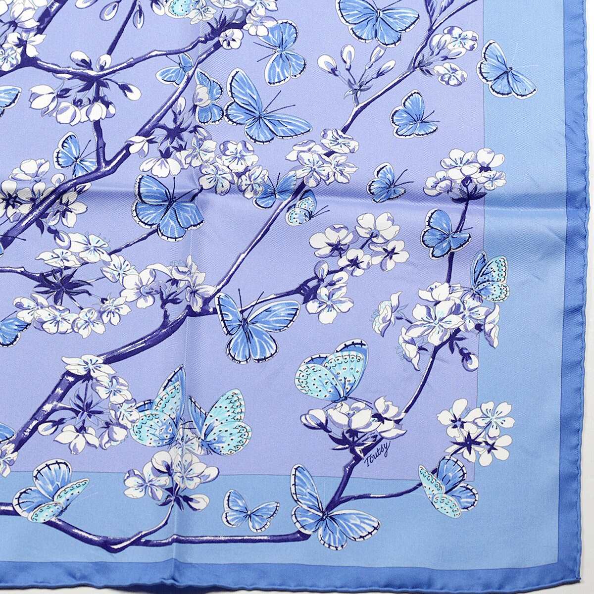 Hermes Scarf "Vol Amoureux des Azures" by Laurence Bourthoumieux 90cm Silk | Carre Foulard