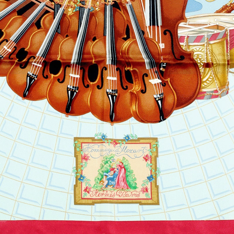 Hermes Scarf "Mozart" by Julia Abadie 90cm Silk | Carre Foulard
