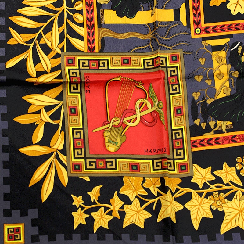 Hermes Scarf "Musique des Dieux" by Claudia Stuhlhofer Mayr 90cm Silk | Carre