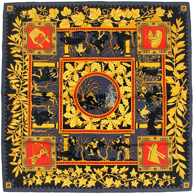 Hermes Scarf "Musique des Dieux" by Claudia Stuhlhofer Mayr 90cm Silk | Carre
