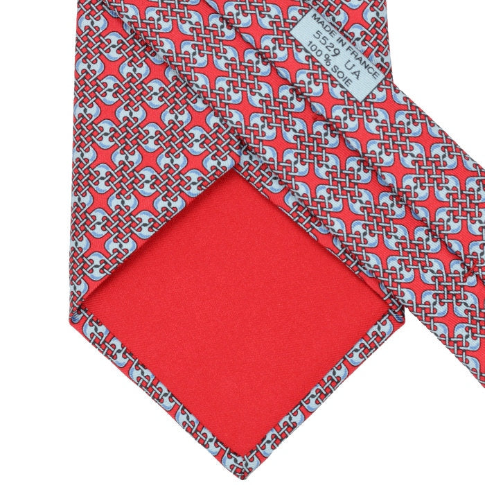 Hermes Men's Silk Tie Geometric Pattern 5529 | Necktie Cravate