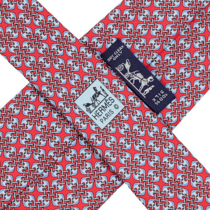 Hermes Men's Silk Tie Geometric Pattern 5529 | Necktie Cravate