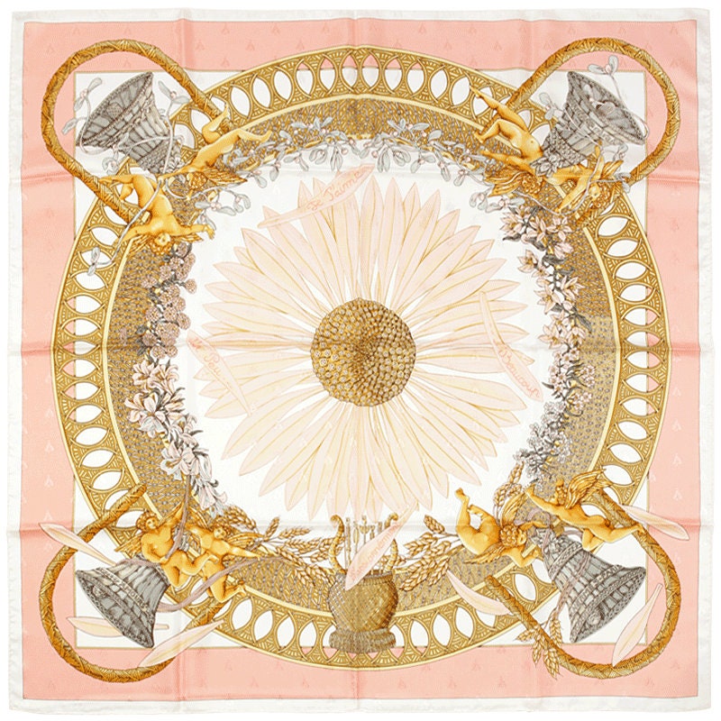 Hermes Scarf "Amours" by Annie Faivre 90cm Silk Jacquard | Carre Foulard