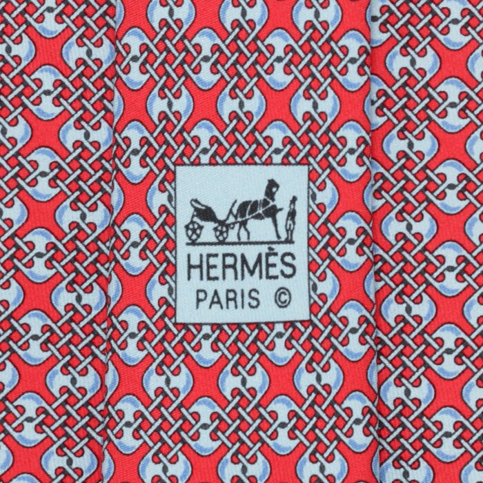 Hermes Men's Silk Tie Geometric Pattern 5529 | Necktie Cravate