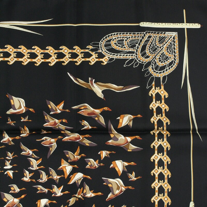 Hermes Scarf "Libres Comme l'Air" by Annie Faivre 90cm Silk | Carre Foulard