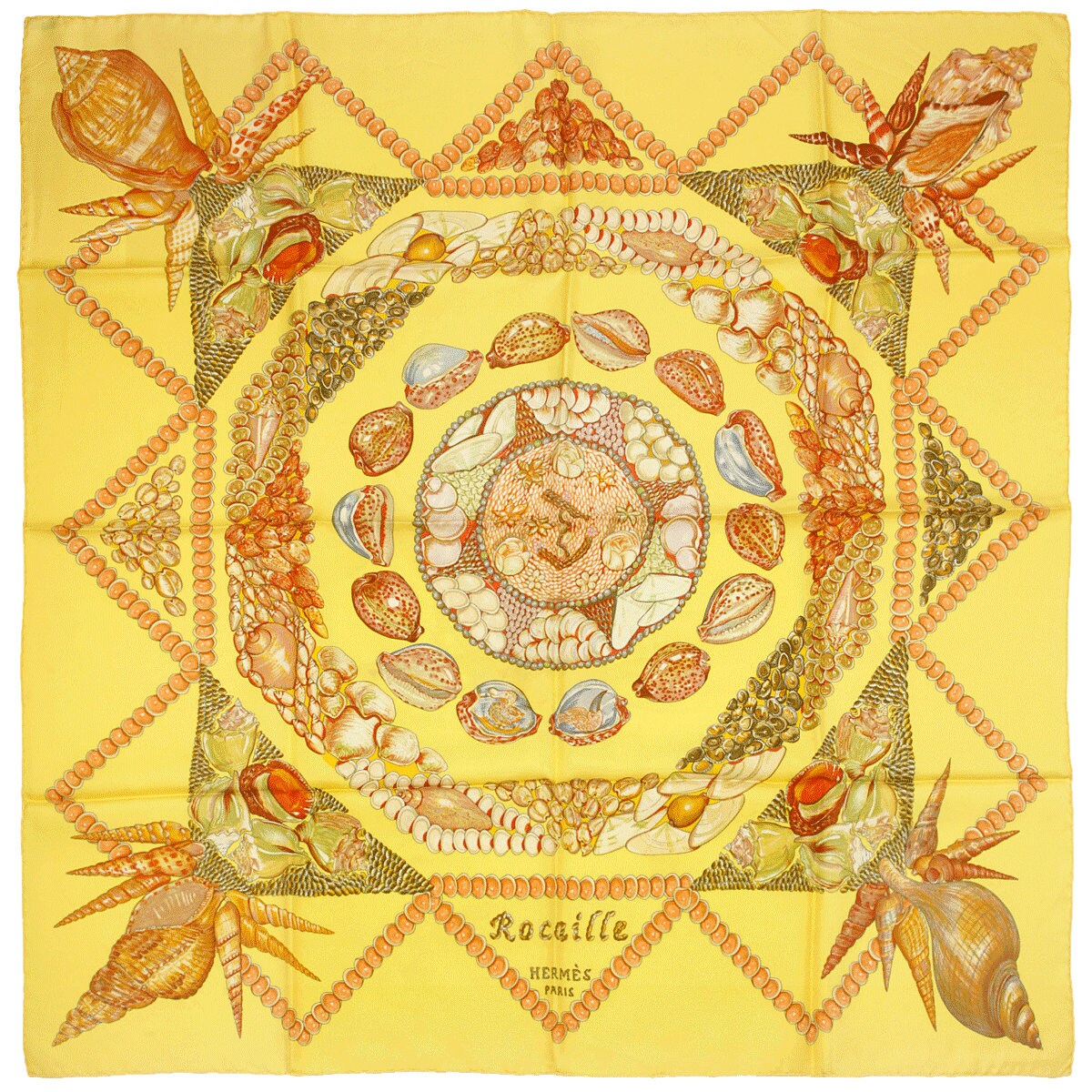 Hermes Scarf "Rocaille" by Valerie Dawlat Dumoulin 90cm Silk | Carre Foulard