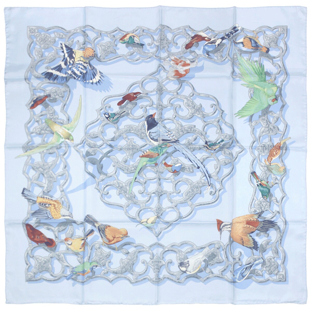 Hermes Scarf "Oiseaux de l'Inde et de l'Himalaya" by Catherine Baschet 90cm Silk | Carre Foulard