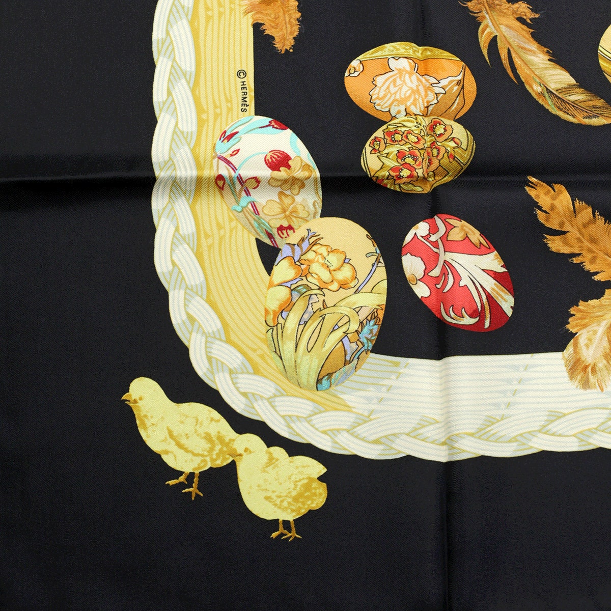Hermes Scarf "Couvee d'Hermes" by Caty Latham Vintage 90cm Silk